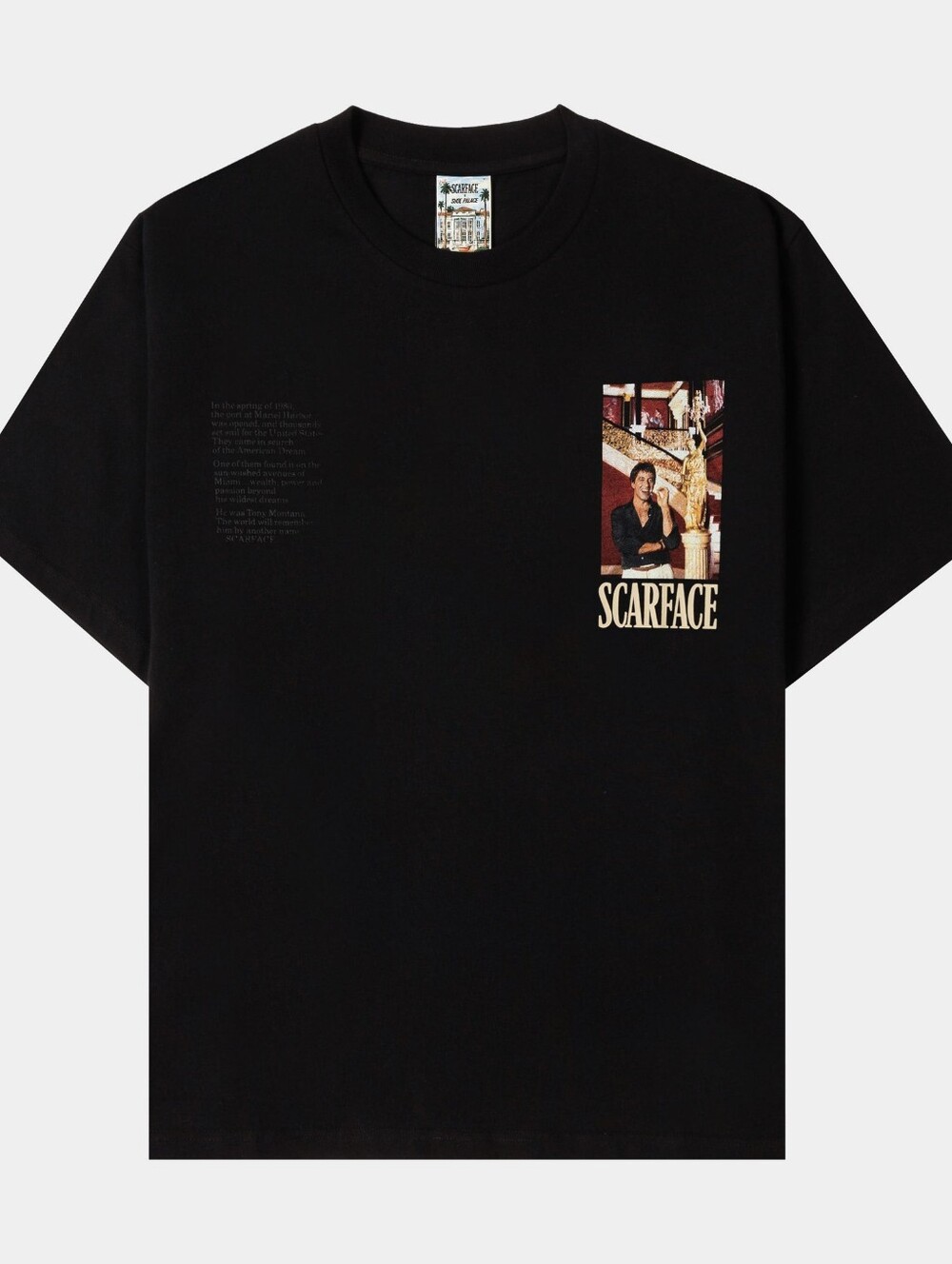 NWT•Scarface Black Graphic Tee "The World Is Yours" Tony Montana•100% Cotton•S🌎